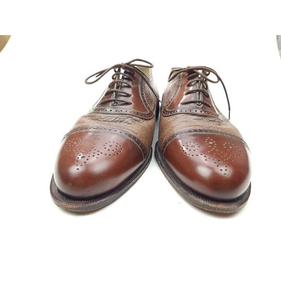 Johnston Murphy Domani Men\'s Size 10 M Dress Shoes Italy 6910 Cap Toe Brogue main image 4